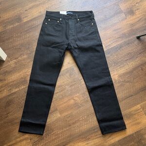 Levi's Men's Made & Crafted Selvedge Straight Black Jeans